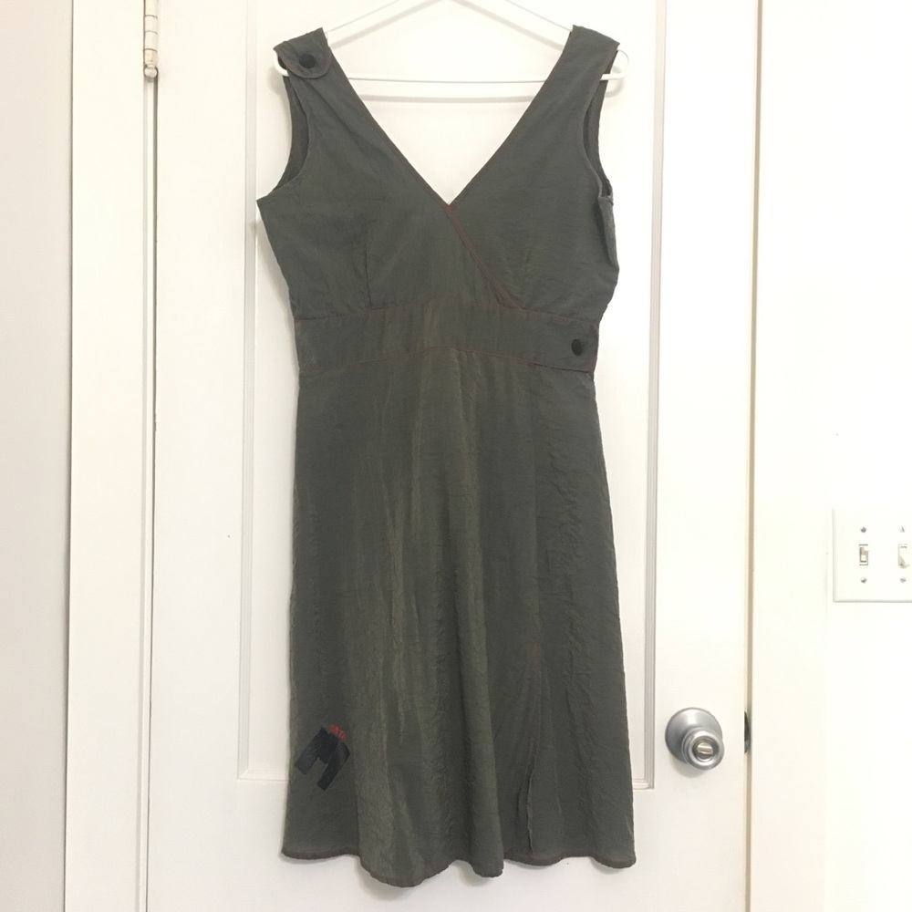 Skunkfunk sleeveless dress size 4, grey-green.